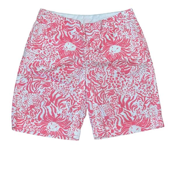 Lilly Pulitzer Chipper Bermuda Shorts Get Spotted Pink Print Size 0 - Picture 3 of 10